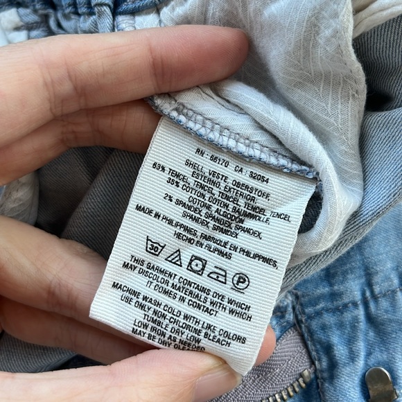 Anthropologie Cartonnier tie belted tapered soft blue jeans, size S - Picture 7 of 10